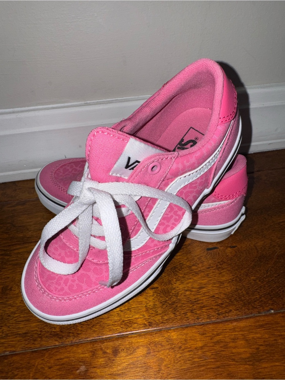 Vans Pink Girls Canvas Low-Top Sneakers